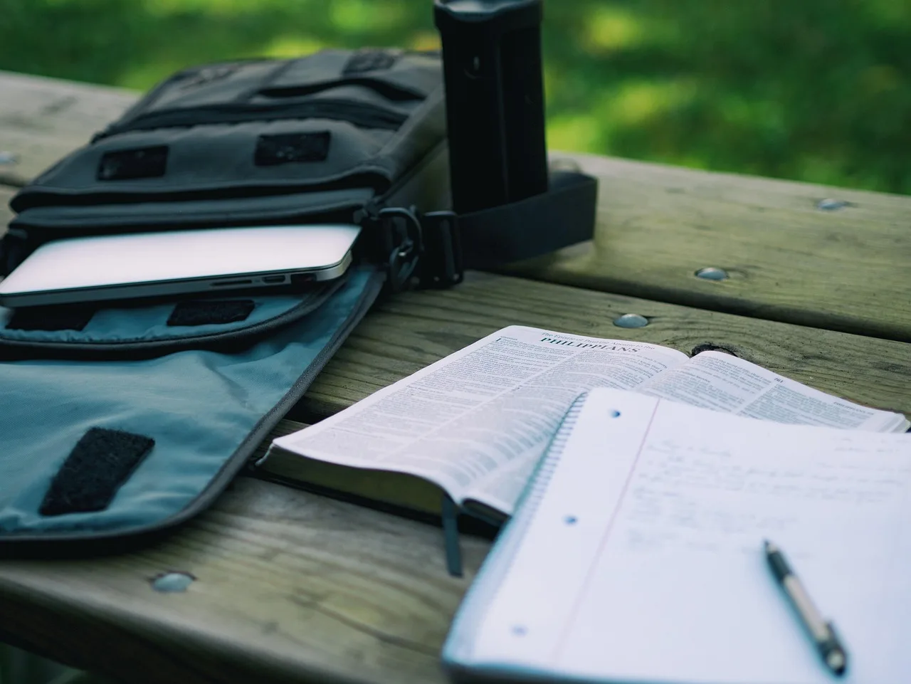 bag, bible, computer, laptop, notes, paper, pen, bible, bible, bible, bible, bible. How to compare membership community software before signing an annual plan